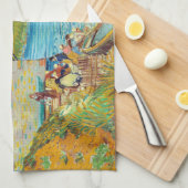 Vincent van Gogh - Langlois Bridge bei Arles #1 Geschirrtuch (Viertel Falte)