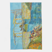 Vincent van Gogh - Langlois Bridge bei Arles #1 Geschirrtuch (Vertikal)
