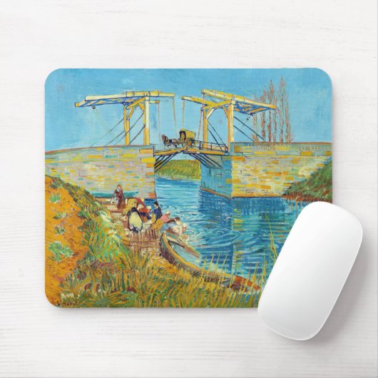 Vincent van Gogh - Langlois Bridge bei Arles #1 Mousepad (Mit Mouse)