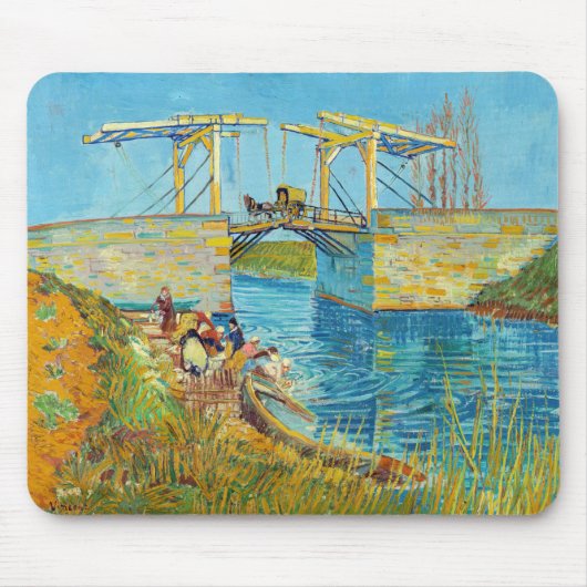 Vincent van Gogh - Langlois Bridge bei Arles #1 Mousepad (Vorne)