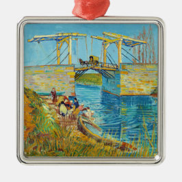 Vincent van Gogh - Langlois Bridge bei Arles #1 Ornament Aus Metall