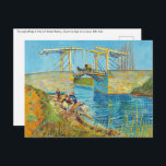 Vincent van Gogh - Langlois Bridge bei Arles #1 Postkarte<br><div class="desc">Die Langlois-Brücke bei Arles mit Frauenwaschen - Vincent van Gogh,  Oil on Leinwand,  1888,  Arles</div>