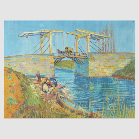 Vincent van Gogh - Langlois Bridge bei Arles #1 Seidenpapier (Vorderseite)