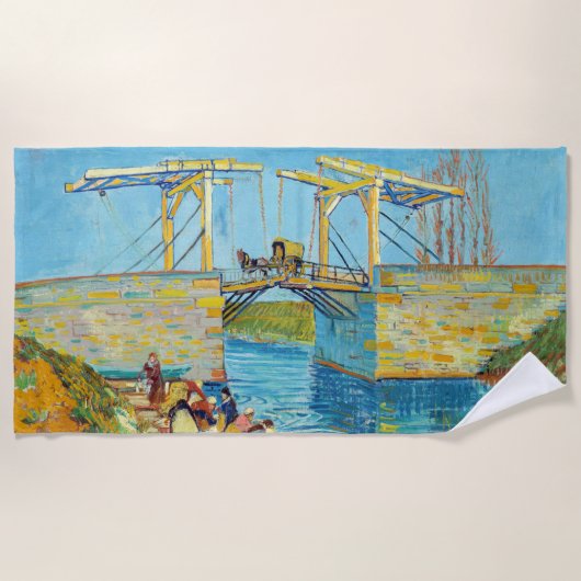 Vincent van Gogh - Langlois Bridge bei Arles #1 Strandtuch (Vorderseite)