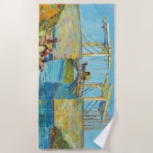 Vincent van Gogh - Langlois Bridge bei Arles #1 Strandtuch (Vorderseite)
