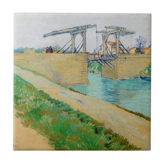 Vincent van Gogh - Langlois Bridge bei Arles #2 Fliese (Vorderseite)