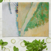 Vincent van Gogh - Langlois Bridge bei Arles #2 Geschirrtuch (Gefaltet)