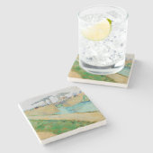 Vincent van Gogh - Langlois Bridge bei Arles #2 Steinuntersetzer (Seitenansicht)