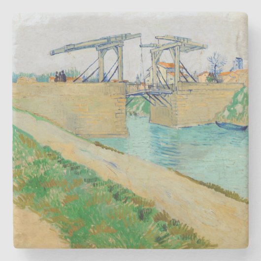 Vincent van Gogh - Langlois Bridge bei Arles #2 Steinuntersetzer (Vorderseite)