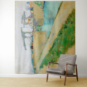 Vincent van Gogh - Langlois Bridge bei Arles #2 Wandteppich (Beispiel)