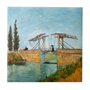 Vincent van Gogh - Langlois Bridge bei Arles #3 Fliese