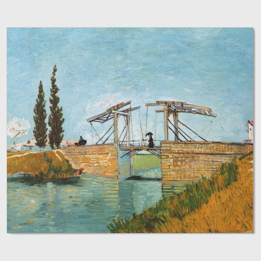Vincent van Gogh - Langlois Bridge bei Arles #3 Geschenkpapier (Flach)