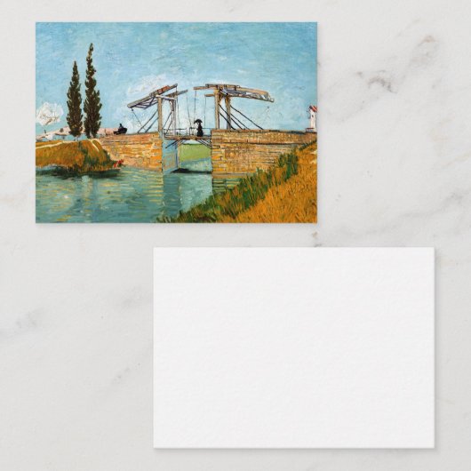 Vincent van Gogh - Langlois Bridge bei Arles #3 Mitteilungskarte (Vorne/Hinten)