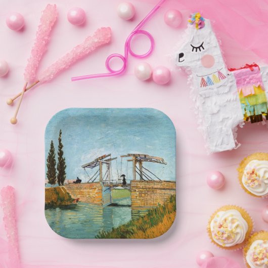 Vincent van Gogh - Langlois Bridge bei Arles #3 Pappteller (Party)