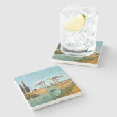 Vincent van Gogh - Langlois Bridge bei Arles #3 Steinuntersetzer (Seitenansicht)