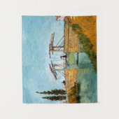 Vincent van Gogh - Langlois Bridge bei Arles #3 Wandteppich (Vorderseite)