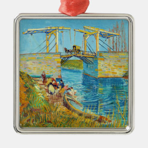 Vincent van Gogh - Langlois-Brücke in Arles #1 Ornament Aus Metall