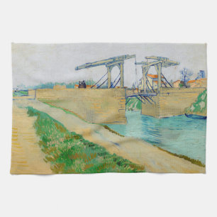 Vincent van Gogh - Langlois-Brücke in Arles #2 Geschirrtuch