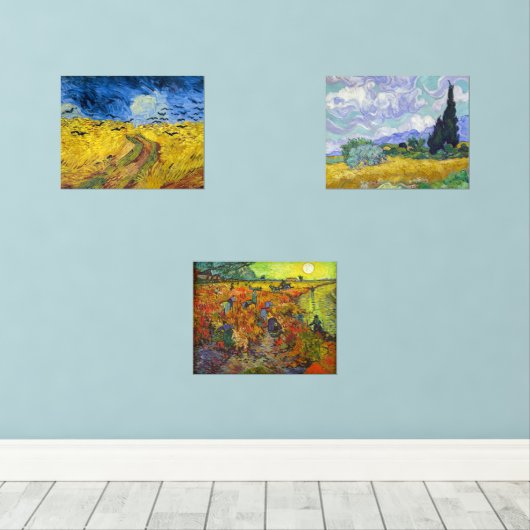 Vincent Van Gogh - Lanscapes Selection Bilderwand Sets (Holzboden)