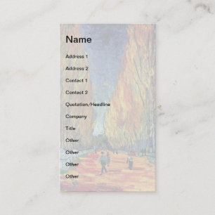 Vincent Van Gogh - Les Alyscamps Visitenkarte