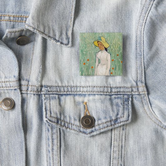 Vincent van Gogh - Mädchen in Weiß Button (Beispiel)
