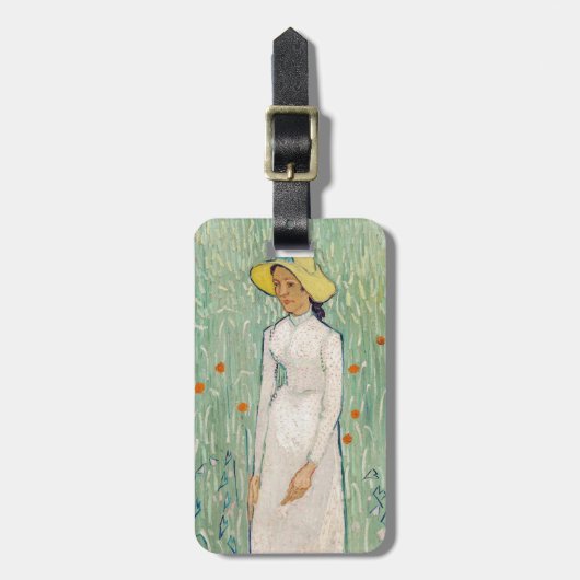 Vincent van Gogh - Mädchen in Weiß Gepäckanhänger (Vorderseite vertikal)