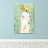 Vincent van Gogh - Mädchen in Weiß Leinwanddruck (Insitu (Holzboden))