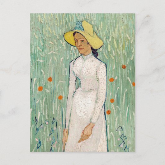 Vincent van Gogh - Mädchen in Weiß Postkarte (Vorderseite)