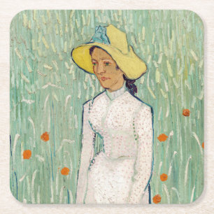 Vincent van Gogh - Mädchen in Weiß Rechteckiger Pappuntersetzer