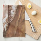 Vincent van Gogh - Makrele, Zitronen und Tomaten Geschirrtuch (Viertel Falte)