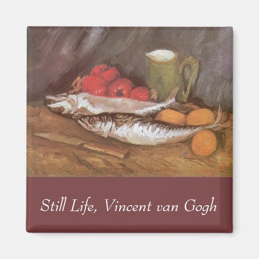 Vincent van Gogh - Makrele, Zitronen und Tomaten Magnet (Vorne)
