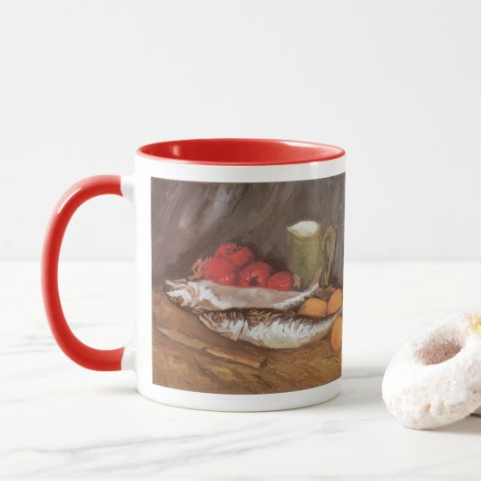 Vincent van Gogh - Makrele, Zitronen und Tomaten Tasse (Mit Donut)