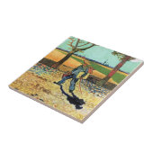 Vincent Van Gogh - Maler auf dem Weg zur Arbeit Fliese (Seite)
