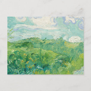 Vincent Van Gogh Malerei Grüne Weizenfeld Postkarte