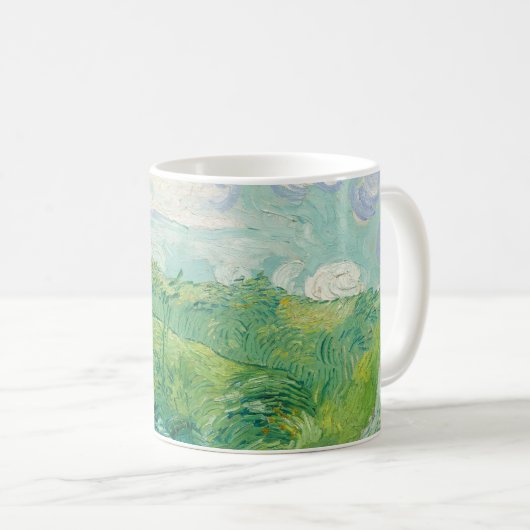 Vincent Van Gogh Malerei Grüne Weizenfelder Kaffeetasse (VorderseiteRechts)