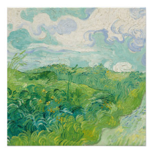 Vincent Van Gogh Malerei Grüne Weizenfelder  Poster