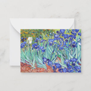 Vincent Van Gogh malt Irises Mitteilungskarte