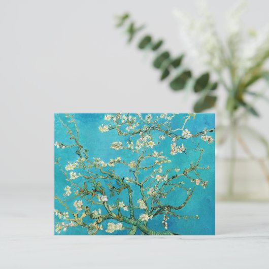 Vincent Van Gogh malte Mandelblüten Postkarte (Stehend Vorderseite)