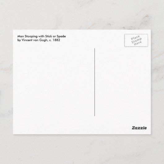 Vincent van Gogh - Man Stooping w Stick or Spade Postkarte (Rückseite)