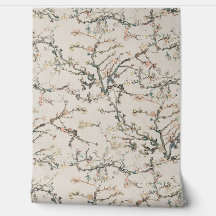 Vincent Van Gogh Mandelblüten auf Vintage-Weiß