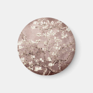 Vincent Van Gogh Mandelblüten Beige Taupe Magnet