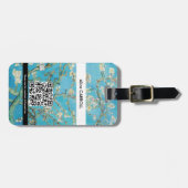 Vincent van Gogh - Mandelblüten - QR-Code Gepäckanhänger (Vorderseite horizontal)