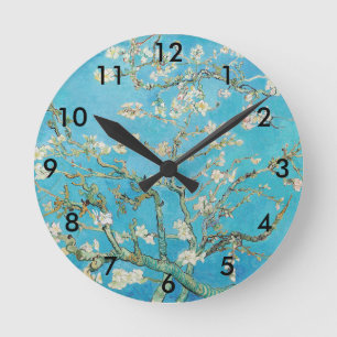 Vincent van Gogh - Mandelblüten Runde Wanduhr