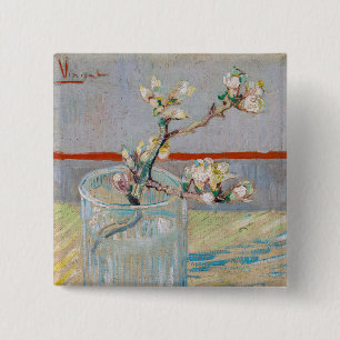 Vincent van Gogh - Mandelzweig in einem Glas Button