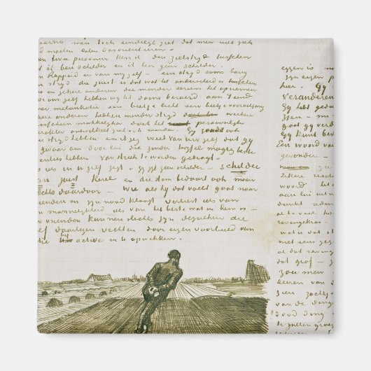 Vincent van Gogh | Mann, der eine Harfe zieht Magnet (Vorne)