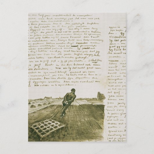 Vincent van Gogh | Mann, der eine Harfe zieht Postkarte (Vorderseite)