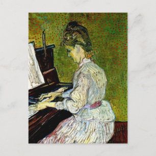 Vincent Van Gogh - Marguerite Gachet am Klavier Postkarte