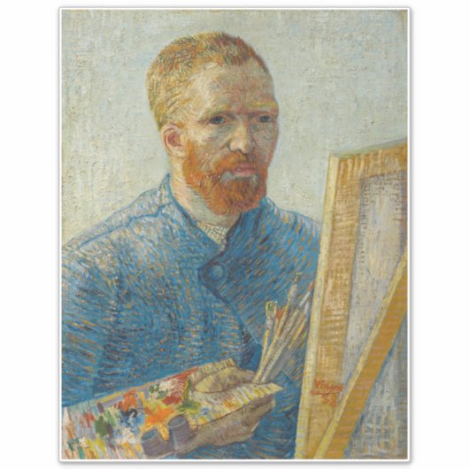 Vincent Van Gogh Master Artisan Self Portrait Aufkleber (Vorderseite)