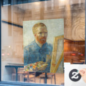 Vincent Van Gogh Master Artisan Self Portrait Fensteraufkleber (Café-Fenster)