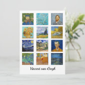 Vincent Van Gogh - Masterpiece Grid Dankeskarte (Stehend Vorderseite)